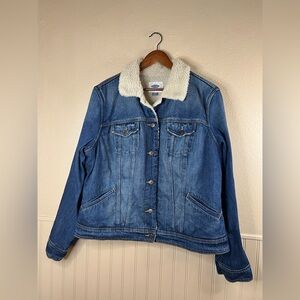 Old Navy Denim Sherpa Lined Jacket